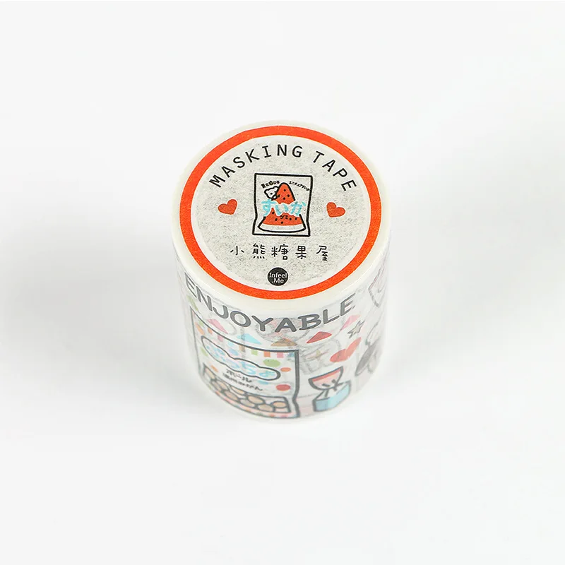 1 Набор/1 лот клейкая лента из рисовой бумаги серия закусок АЗС декоративный Клей Скрапбукинг DIY Бумага японские наклейки 5 м