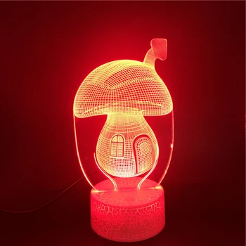 

3D Lamp Mushroom House Bluetooth Speaker Base Nightlight Unique Gift for Decoration Battery Powered Usb Led Night Light Lamp