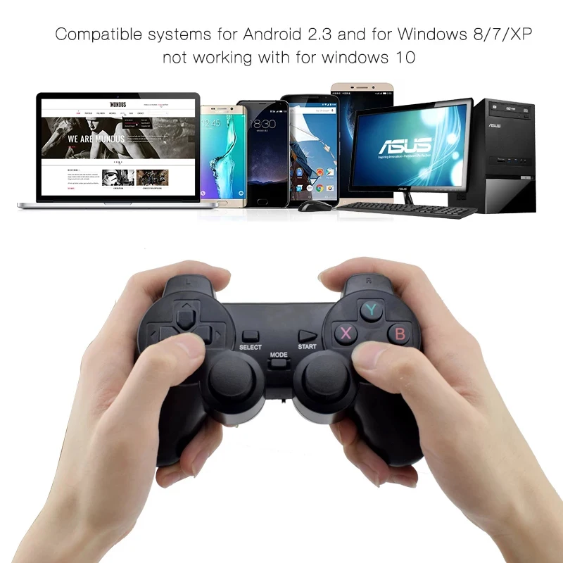 DATA FROG-Controlador Gamepad Jogo Sem Fio, 2 Jogadores, 2.4G, Android,  Telefone Inteligente, Joystick para PC, Joypad com Conversor OTG -  AliExpress