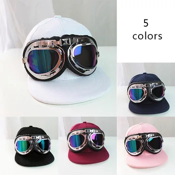 

Fashion Children Hats Boys Girls Hip Hop Caps Hats Child Adjustable Sun Protection Sunglasses Design Headwears 3-8y Casual