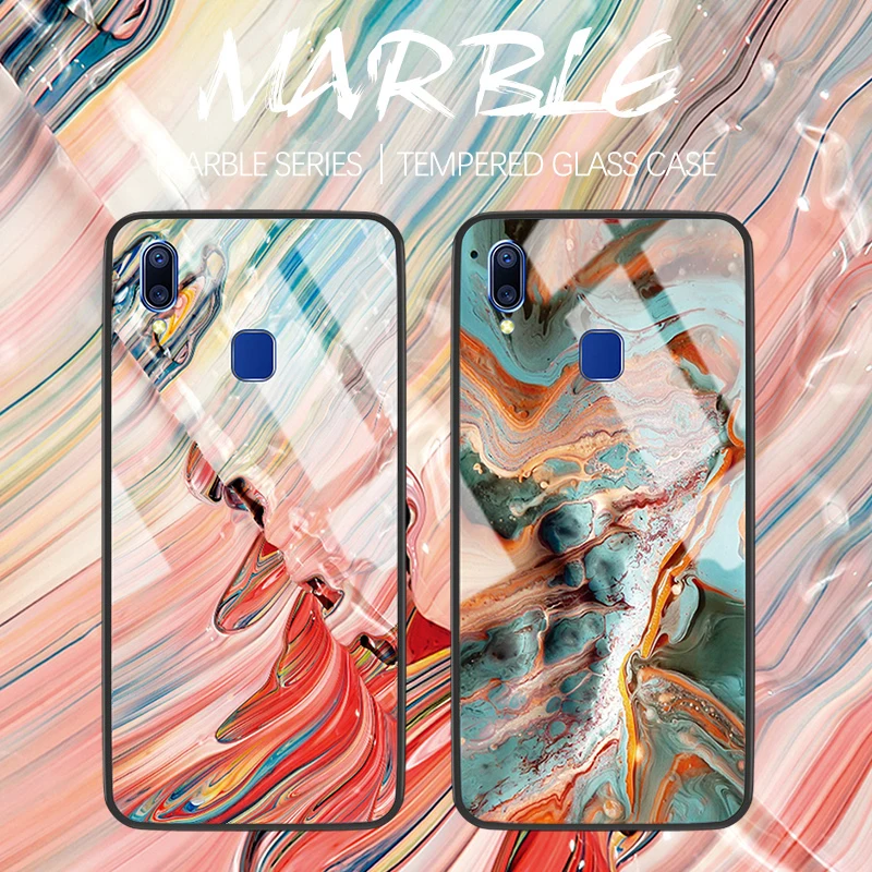 Чехол для телефона с рисунком из стекла s Vivo IQOO NEO Y3/Y12/Y15/Y17 Y85/V9/z3x Y91/Y93/Y95 v15 Pro