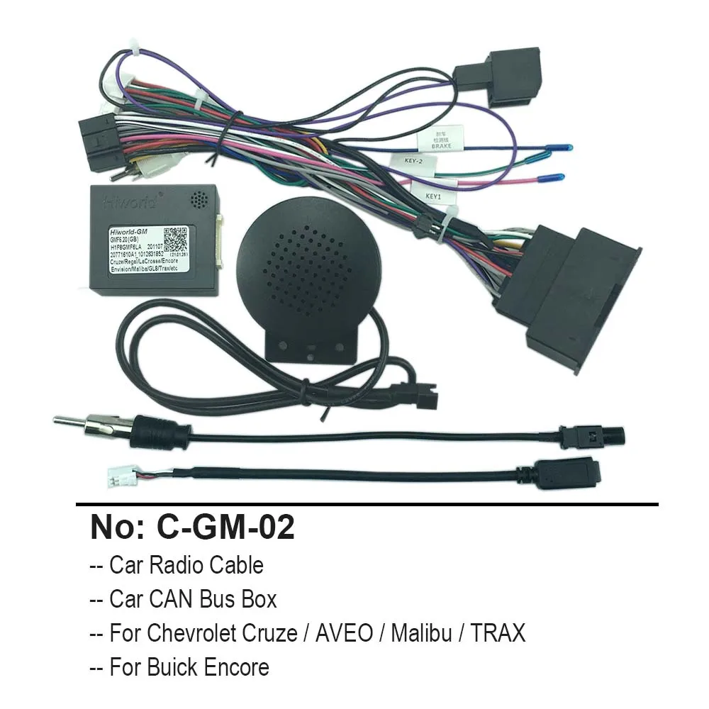 CarRadioCableCANBusAdapterforChevroletCruzeAVEOMalibuTRAX