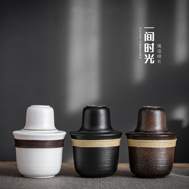 Japanese ceramic retro sake wihte yellow wine household hot wine pot suit  rice wine heating wine warmer wineware set - AliExpress