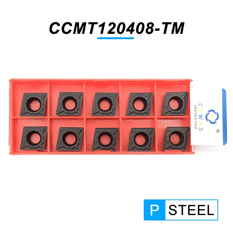 

10PCS CCMT120408 TM PC4125 High Quality Internal Turning Tool CCMT 120408 Carbide Inserts CNC Lathe Cutter Tool For Steel