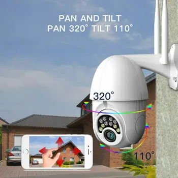 

360-degree Smart Practical Wireless WiFi Connection Outdoor Waterproof 1080p Dome Camera Network CCTV Surveillance Camera EUo