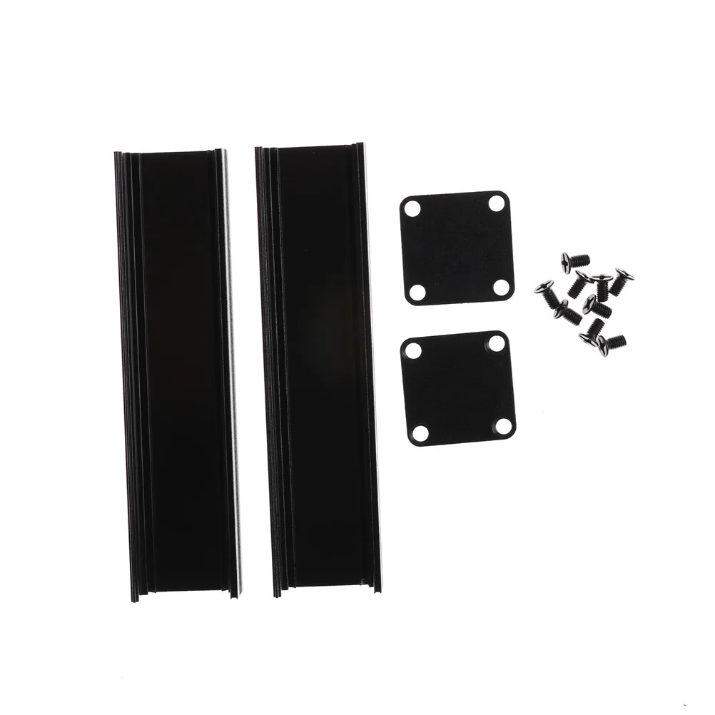 1Set 100x25x25mm Black Extruded Aluminum Case Enclosure Electronic Project Case for PCB Extruded Aluminum Box Accessories