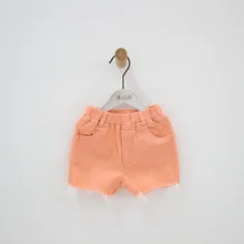 Летние детские штаны в Корейском стиле, радужные пляжные шорты для девочек ярких цветов