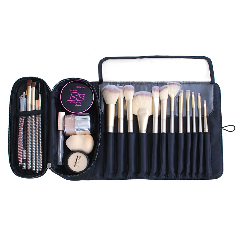 Cheap  Women's Multifunction Cosmetic Bag waterproof Make Up Brush Organizers Bathroom Makeup Tools Case C