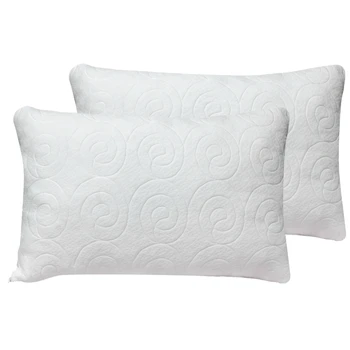 

20X30 Inches Shredded Memory Foam Pillow, Adjustable Hypoallergenic Infused Fill Bed Down Pillows, Removable Bamboo Derived Rayo