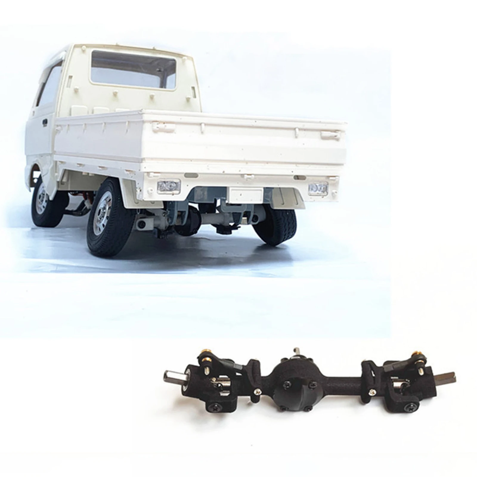 1/10 Scale RC Car Rear Bridge Axle for WPL D12 Vehicles Rock Car Model Buggy Trucks Spare Parts