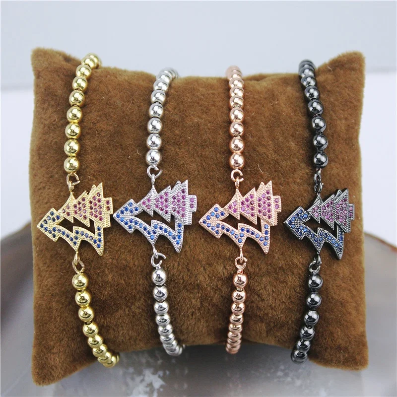 10 шт./лот, дизайн, Радужное дерево, коннектор, cz браслет, покрытый кубическим цирконием, популярный браслет, дешево, опт