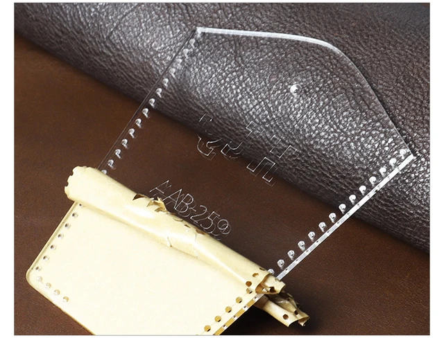 2 Stampini Acrilici Trasparenti Per Creare Portacarte Fai Da Te - Modelli Per Lavorazione Pelle