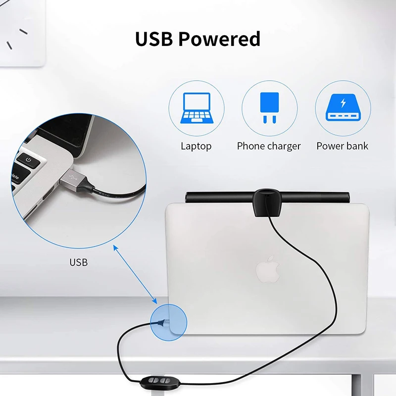 USB СВЕТОДИОДНЫЙ светильник для экрана Настольный дисплей лампа с регулируемой