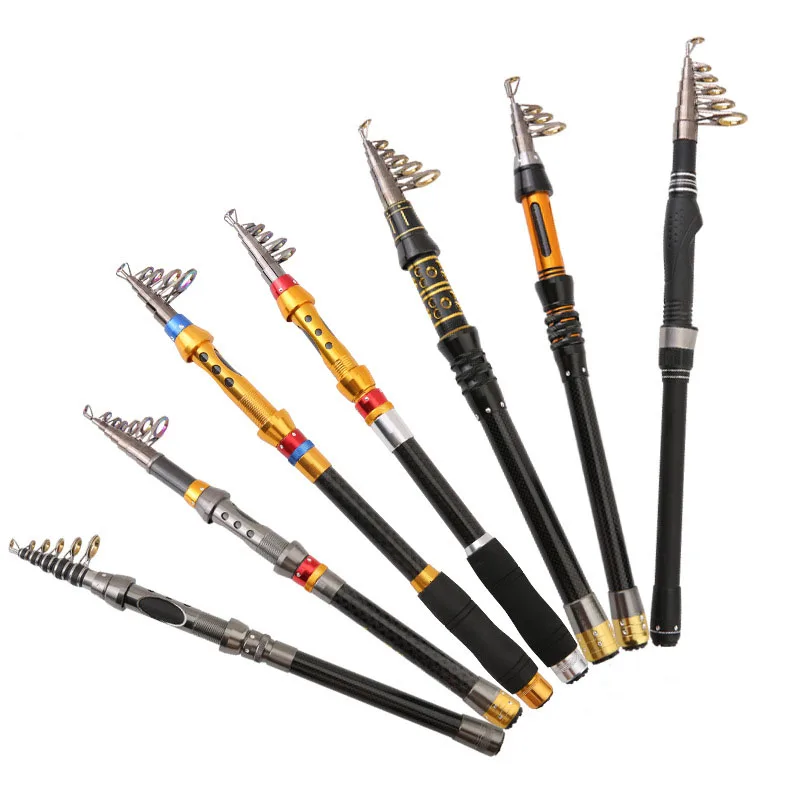 

Ultrashort 1.8M - 3M Telescopic Fishing Rod And Reel High Carbon Metal Surf Spinning Fishing Rod Carp Sea Pole