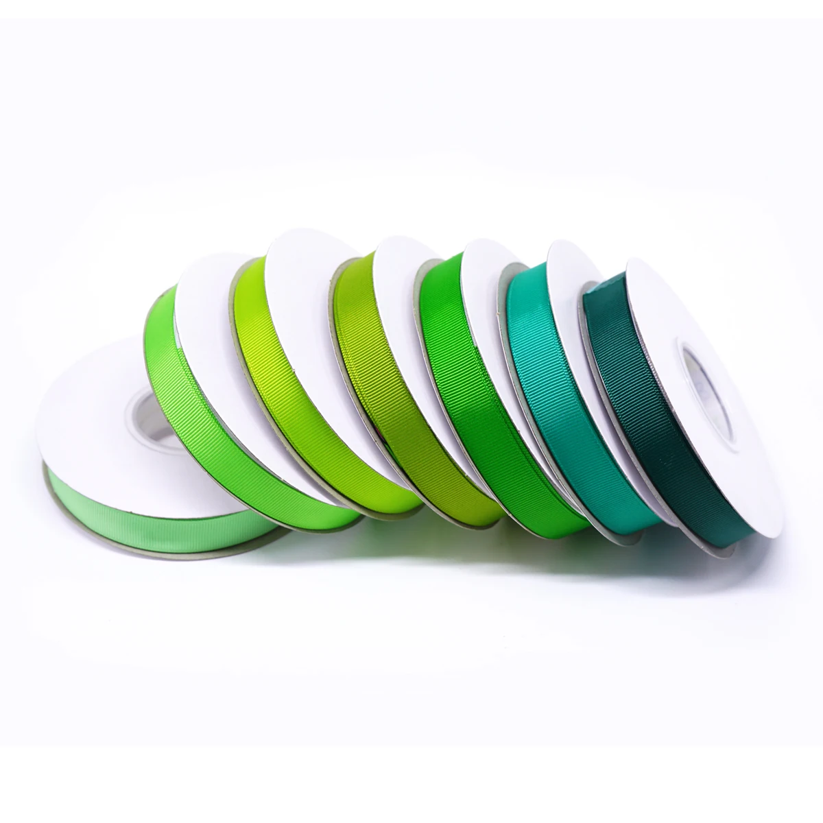 

75 MM Width 100% polyester 3 inch solid plain Grosgrain Ribbon 50Y green color