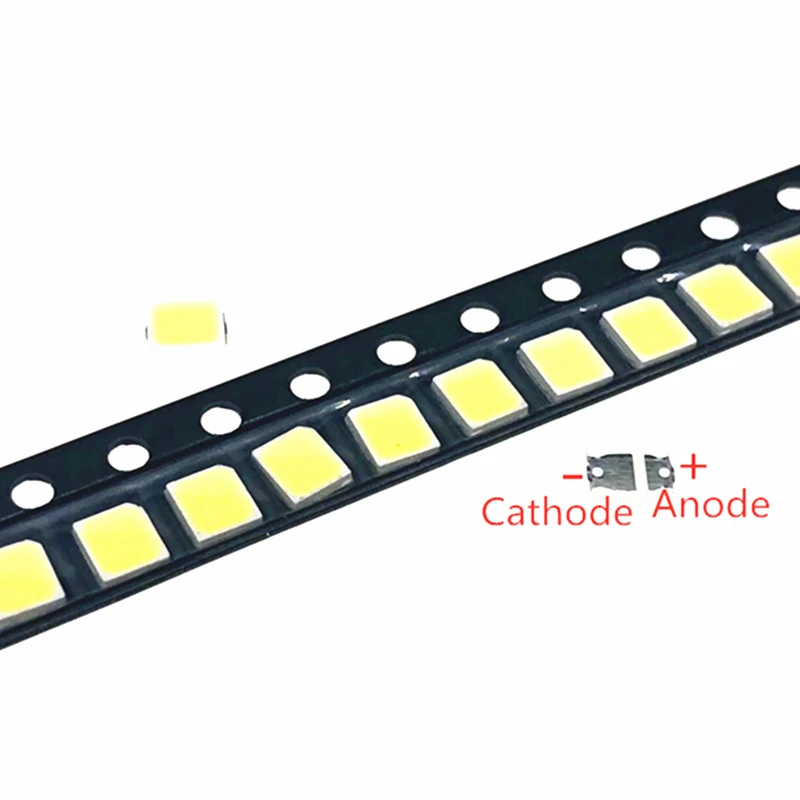 100 шт. SMD 2835 Светодиодный желтый поверхностный монтаж SMT бисера 30 мА DC 2 в высокая яркость 590nm светодиодный светильник излучающая Диодная лампа для PCB
