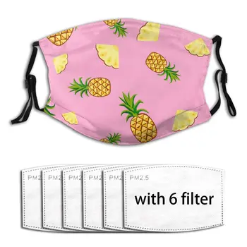 

Fruits Pineapple Reusable Breathable Anti Dust 2020 Summer Face Masks PM2.5 Filter Protector Dust Haze Male