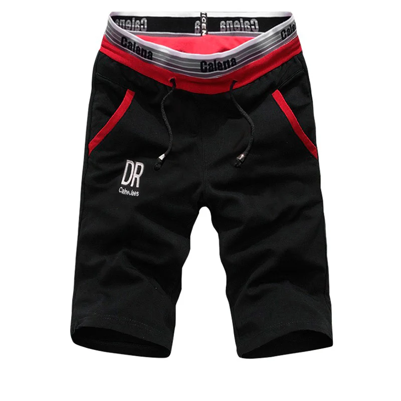 Black K08 Мужские спортивные костюмы, летняя футболка с коротким рукавом+ шорты, повседневный облегающий спортивный костюм для мужчин s Masculino, комплект из двух предметов, Hombre - Цвет: Black K08