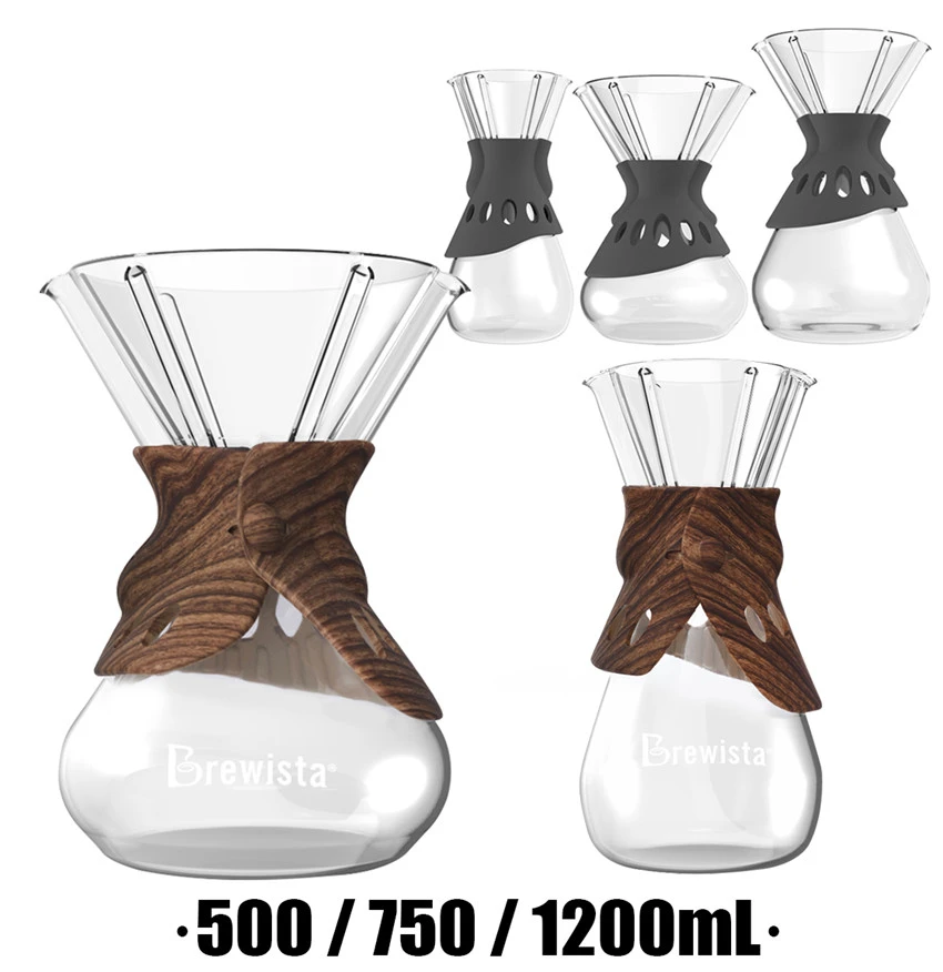 

Кофеварки ручной работы из боросиликатного стекла, капельная Кофеварка для эспрессо, многоразовый фильтр для чая, посуда для кофе