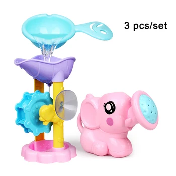 

3pcs/set Baby Bath Toy Cartoon Animal Elephant Waterwheel Spraying Shower Pool Kid Water Toys Fun Children Bathroom Bathing Toy