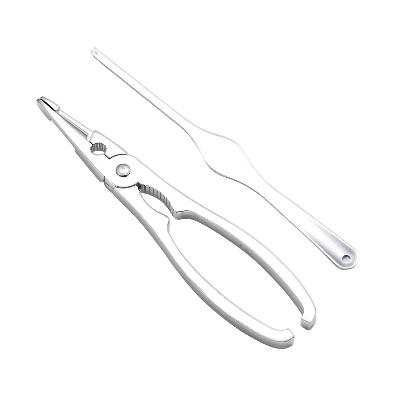 

Zinc Alloy Lobster Needle Set Shrimp Peeler Shelling Meat Peeling Shrimp Crab Clip Multifunctional Set Kitchen Seafood Tools