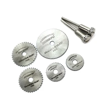 

5 Pcs Circular Saw Disc Set Mini Drill Rotary Tool Wood Cutting Blade Accessory