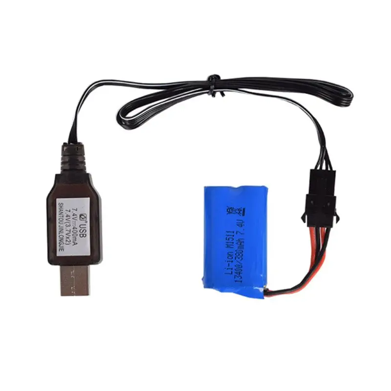1Pc 7.4v (3.7v x2) Charger SM-4P Li-ion battery Electric RC Toys car boat USB Charge Cable Charger Adapter