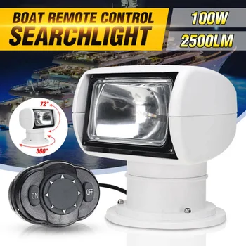 

Car Boat Remote Control Spotlight Marine Remote Searchlight 12V 100W Halogen Bulb Auto Interior Tools