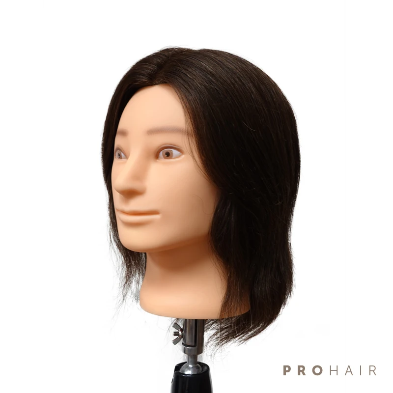 PROHAIR 20 см 8 '颼% человеческие волосы темно коричневый тренировочный головной