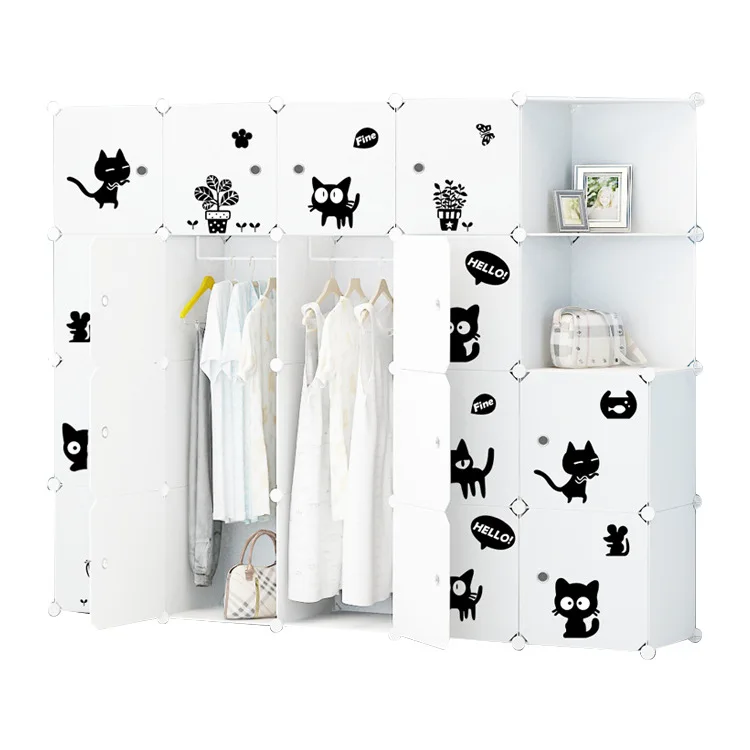 

Zhi di shi Adhesive Paper Cartoon Cabinet DIY Magic Piece Environmentally Friendly Resin Storage Cabinets Flexible Disposable Si