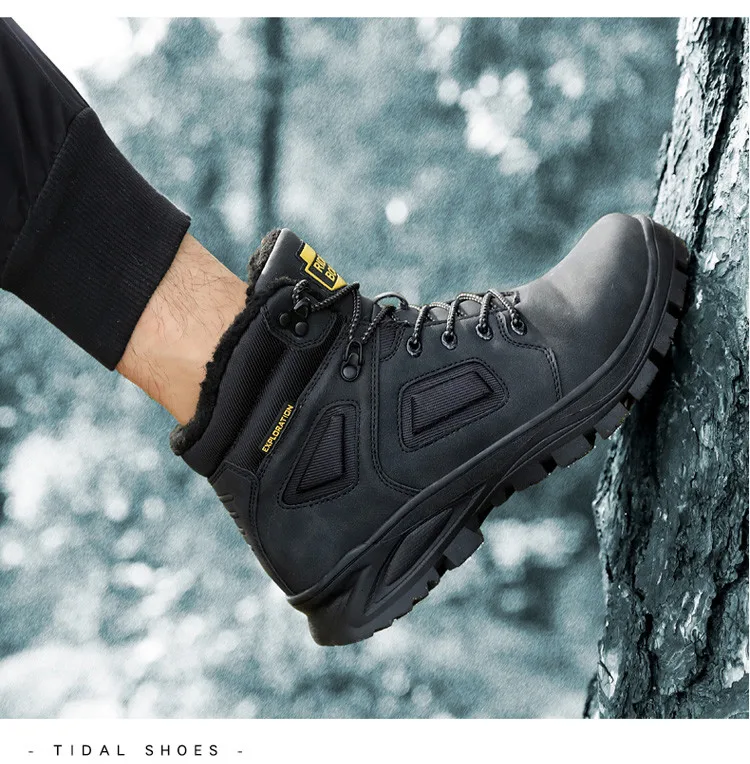 Новые походные ботинки мужские Водонепроницаемые Военные Тактические Сапоги шерсть флис теплая обувь для пешего туризма противоскользящие зимние кроссовки