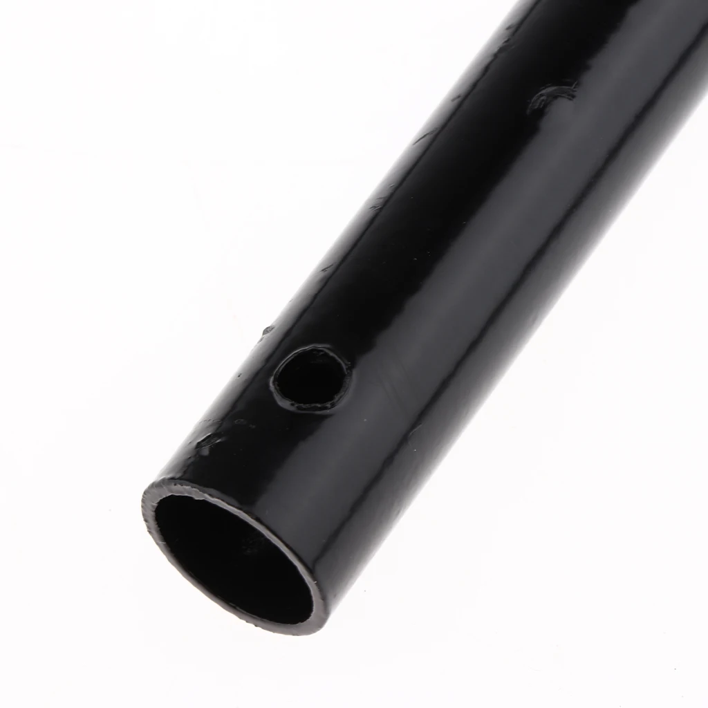 210mm Metal Rear Seat Flat Frame Hoop Safety Grab Bar Hand Rail for Motorcycle Universal, Black