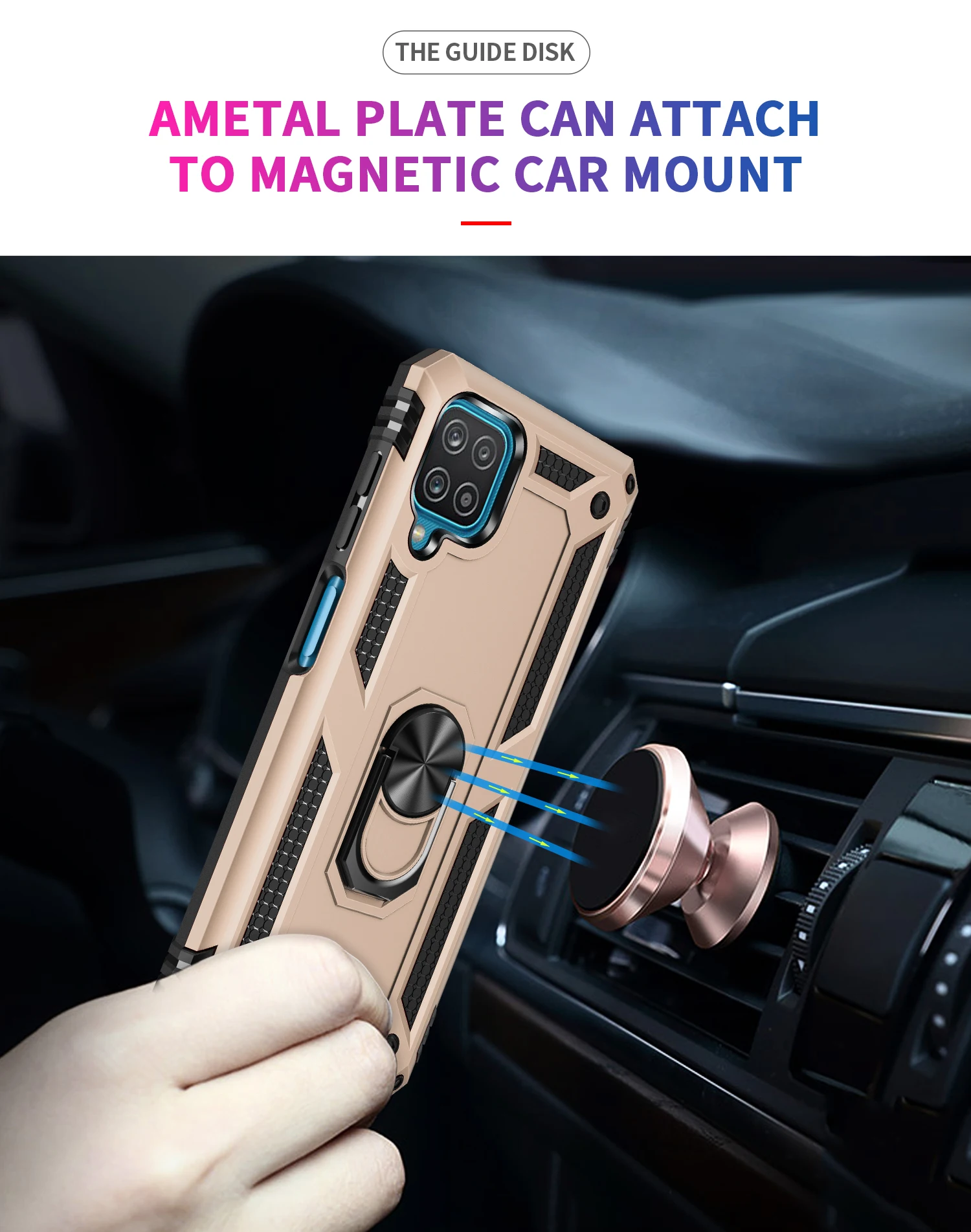 Ultimate Military-Grade Shockproof Phone Case with Magnetic Ring & Metal Back Cover
