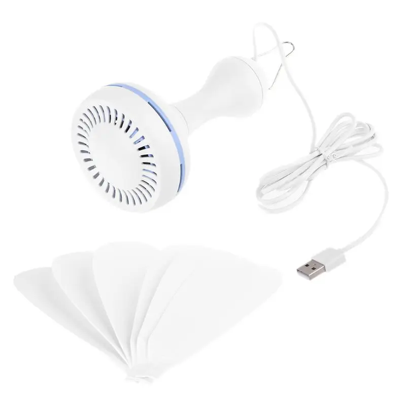 

6 Leaves USB Ceiling Fan Air Cooler Hanging Tent Fans for Camping Bed Dormitory B95C