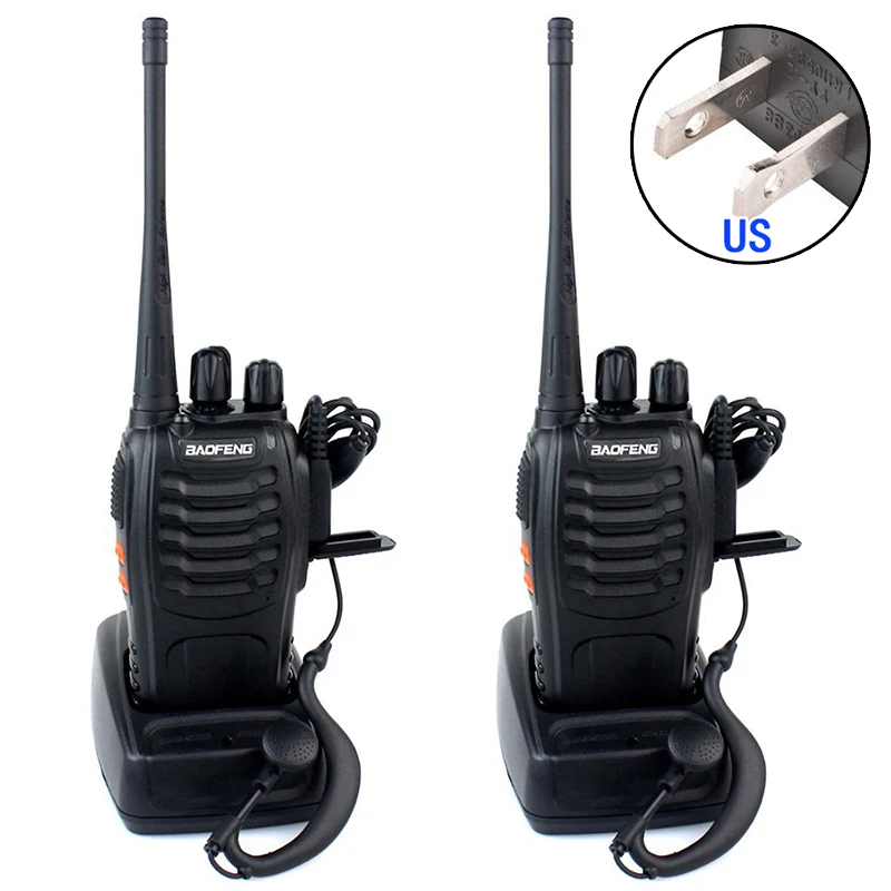 2 шт Профессиональный двухсторонний радиоприемник UHF Walkie Talkie трансивер, монтируемый без инструментов Размеры(без антенны): прибл. 60x33x115 мм