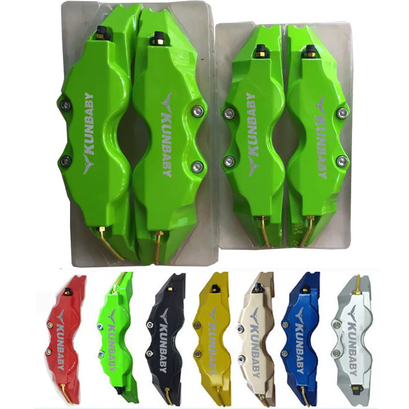 KUNBABY ABS Plastic Disc Brake Caliper Cover Silver Chrome Logo Front And Rear For BMW Audi Mercede