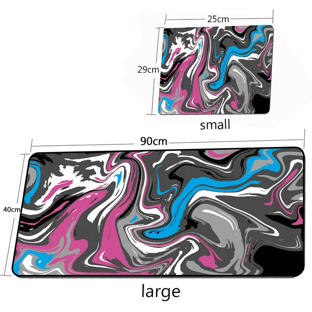 Personalized Fabric Mouse Pad Art Table Mats Office Carpet Desk Pad Mouse Mat Black Big Mousepad Rubber Mat for Computer Table 2