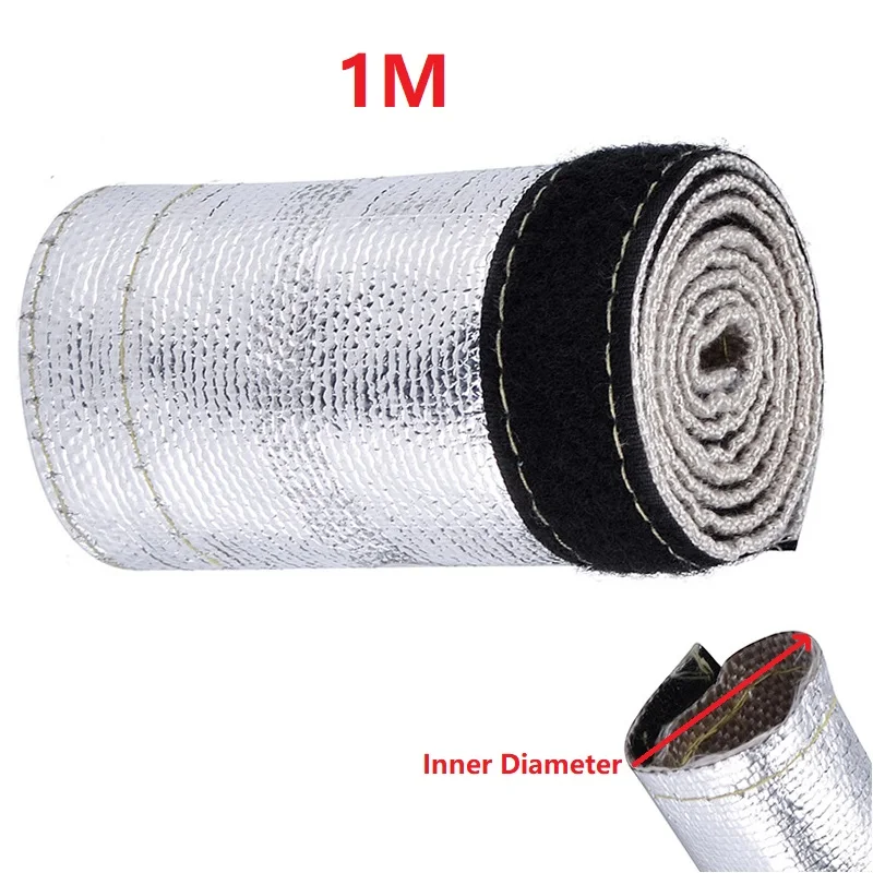 1M Inner Diameter 10/20/30/40MM Metallic Heat Shield Thermal Fire Sleeve Insulated Wire Hose Wrap Loom Tube Protect Cover