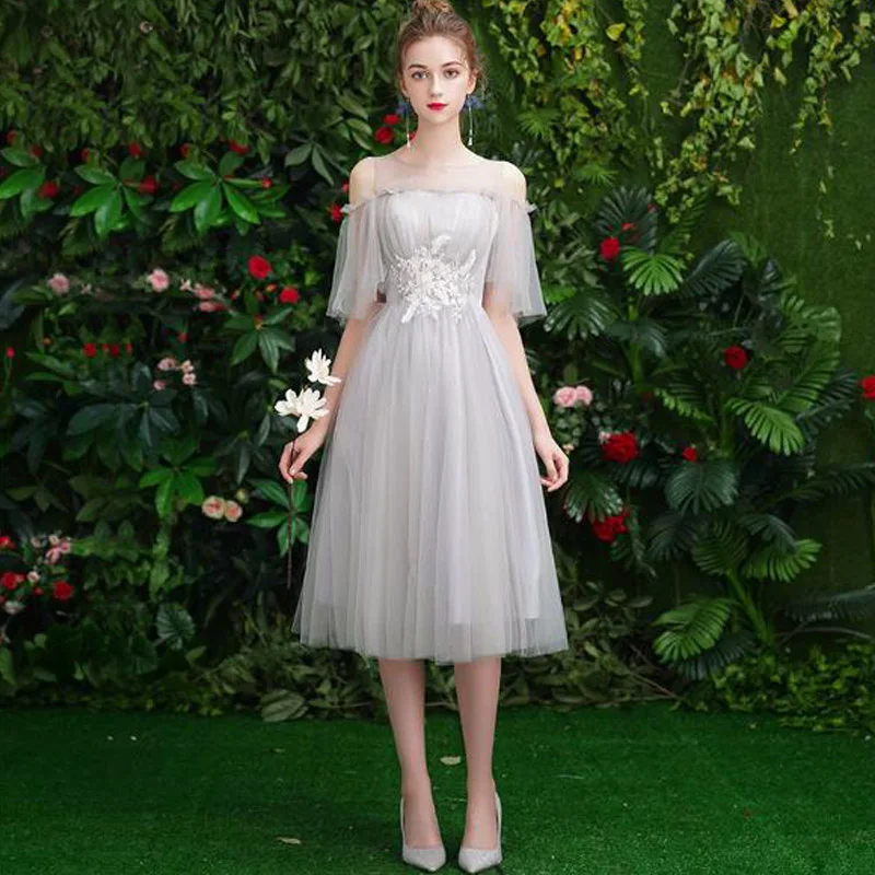 ТРАПЕЦИЕВИДНОЕ ПЛАТЬЕ подружки невесты; розовое Тюлевое платье; Vestido de Fiesta; элегантное платье с Т-образным вырезом; Robe de Soiree; вечернее платье для выпускного вечера; TS-004