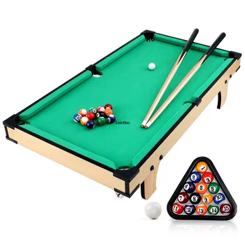 

Children's Billiard Table Set Mini Pool Table Billiards Table with Balls and Cue 8-15 -year old Kids Entertainment Play Sports