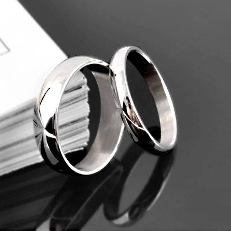 

Hot Couples Rings Classic Titanium Steel Ring Simple Style Smooth Surface Rings hh88