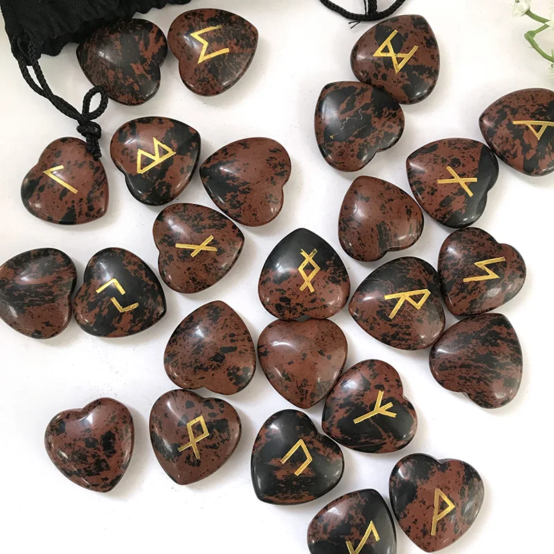 Futhark руны Лапис гравировка Исцеление гадание камень 25 шт. набор TP