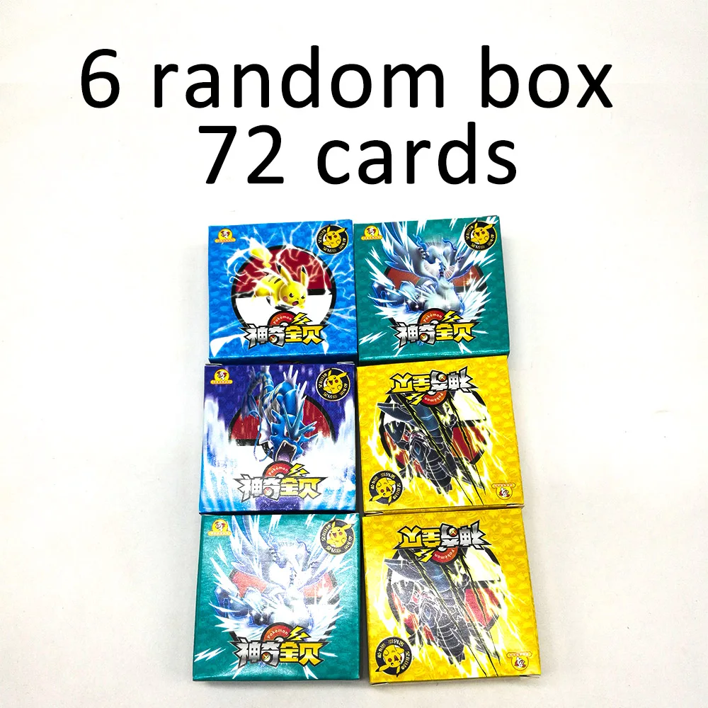 TAKARA TOMY игрушки 288 шт. блестящие Покемон круглые карты коллекции Пикачу флэш-карты 12 шт./кор. 24 коробки/набор Настольная игра для детей подарок - Цвет: 6box 72cards