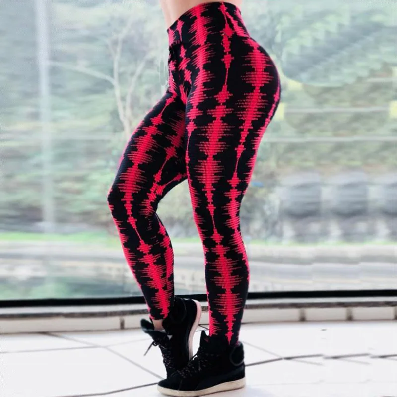 Woman Sports Leggings Music Rune Digital Printing Hips High Waist Leggings Running Fitness Pants Plus Size Jaggings F5A131
