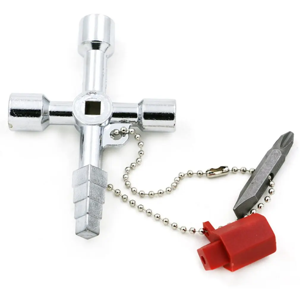 

4 Ways Universal Triangle Wrench Multifunction Key Plumber Key Triangle Wrench For Gas Electric Meter Cabinets Bleed Radiators