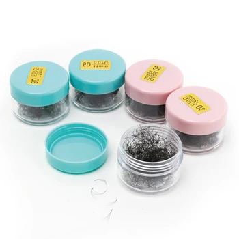 

1000 Clusters Big Jar Heat Bonded Handmade Volume Eyelash Extension Premade Fans False Eyelashes Natural Long Free Shipping