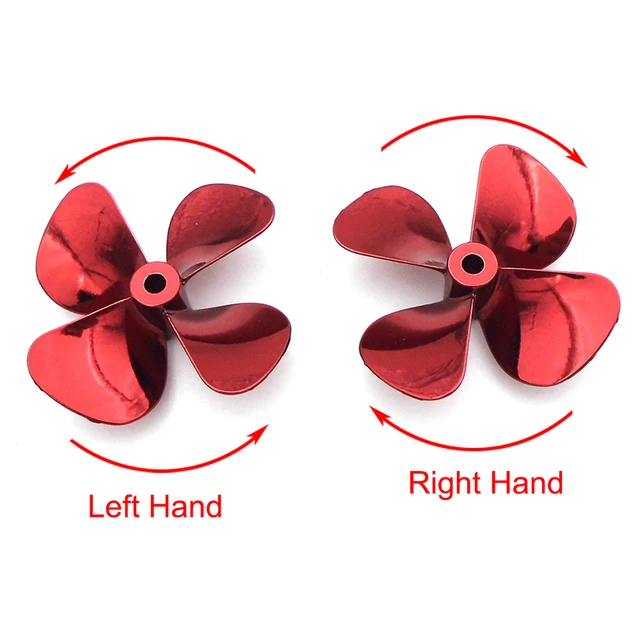 Rc Boat Propeller 4-Blades 4mm Shaft CW CCW Metal 60mm Prop Rc Boats