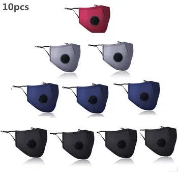 

10Pcs Fashion Anti-dust Face Mask Washable Cotton Filter PM2.5 Anti Haze Mouth Masks