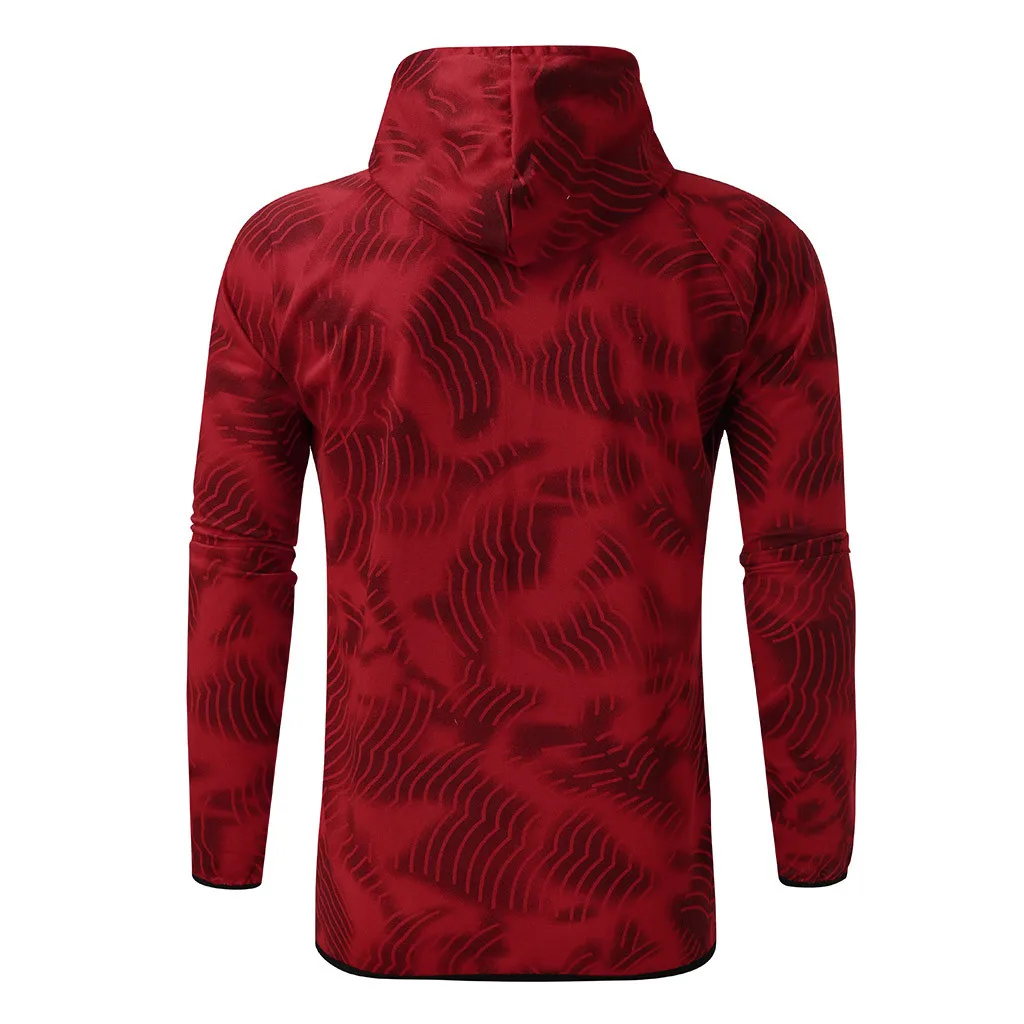 Deals KLV Tracksuit Men Autumn Print Hoodies Zipper Sportswear Sweatshirt Top Pants Sets Hip Hop Suit Outwear Brand Fasshion