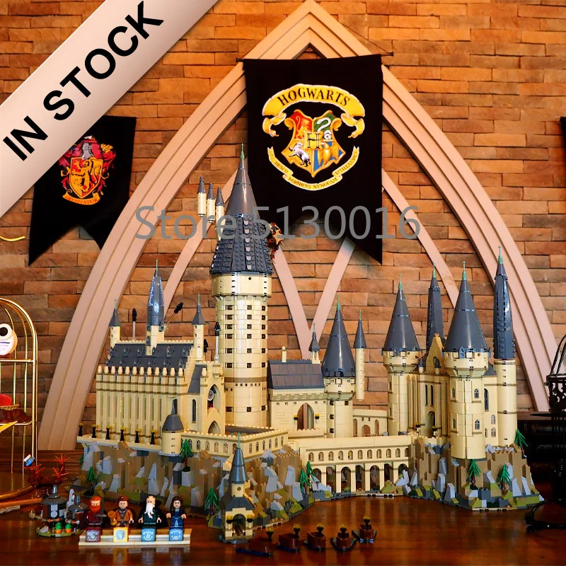 

In Stocks Movie H warts Castle School Magic Model 6044pcs Building Blocks Brick 71043 Children Gift Compatible with 16060 Toys
